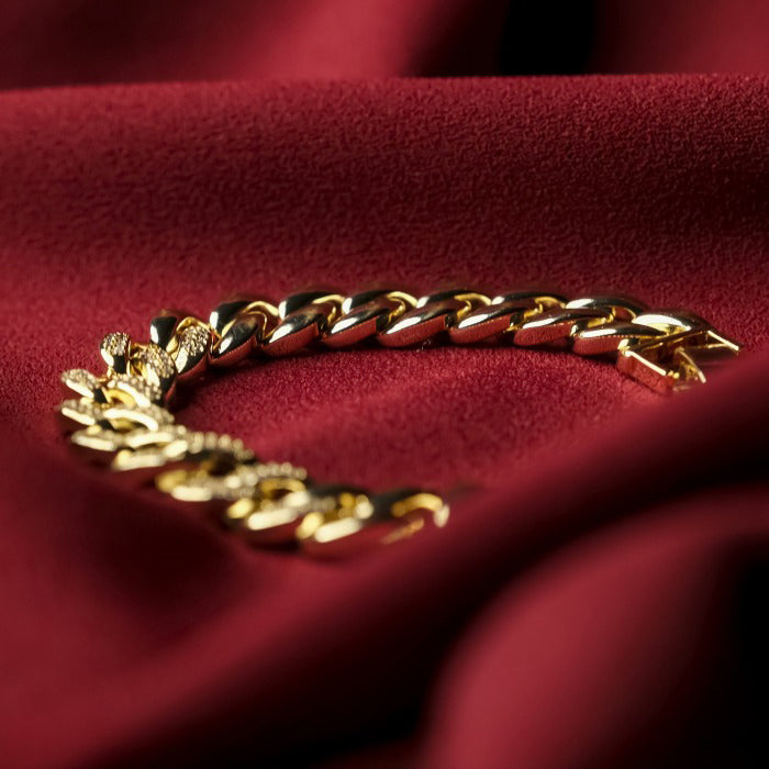 Parıltılı Cuban Link Bileklik