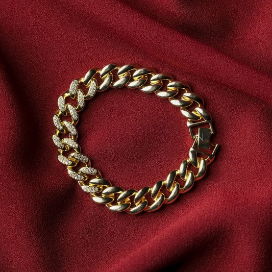 Parıltılı Cuban Link Bileklik